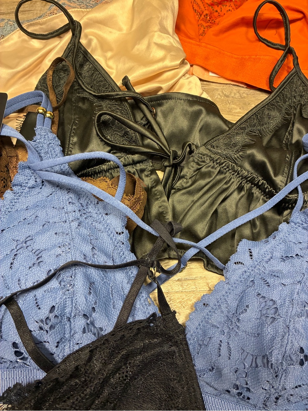 Free People aerie Pretty Little Thing Urban Outfitters 6 Bralettes Satin Lace - Picture 5 of 14